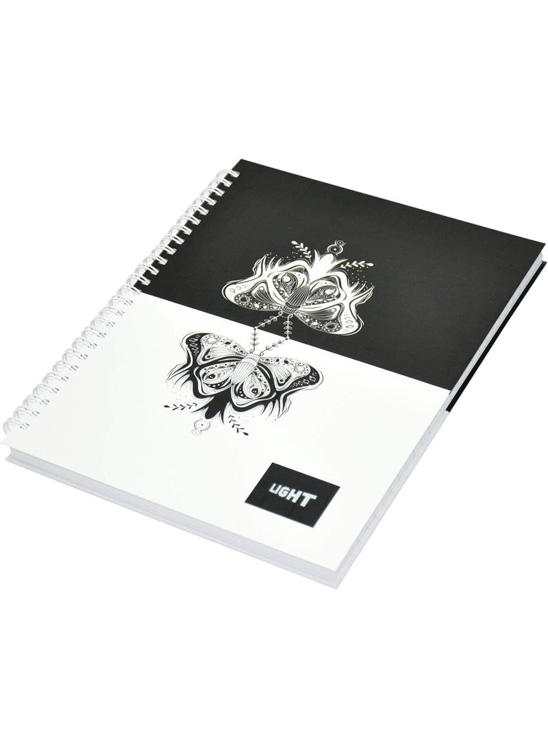 FIS Light Spiral Hard Cover Notebook Single Line (Pack of 5 Pcs X 100 Sheets) A5 Size - LINBSA51803 - Image 3